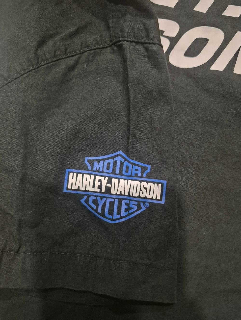 Harley Davidson Button Up Shirt Size 4/5 - Picture 3 of 6